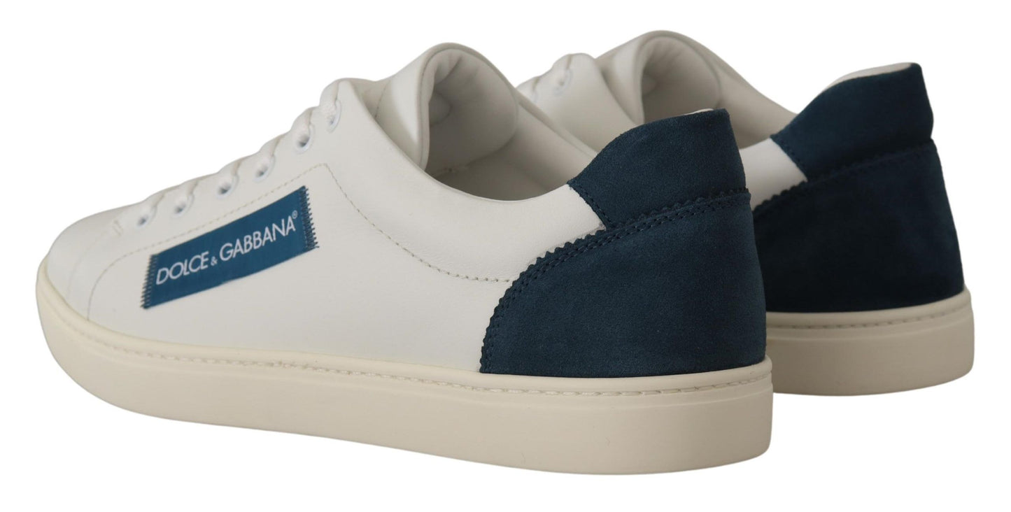 Dolce & Gabbana Chic White Leather Low-Top Sneakers Dolce & Gabbana