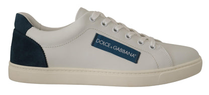 Dolce & Gabbana Chic White Leather Low-Top Sneakers Dolce & Gabbana