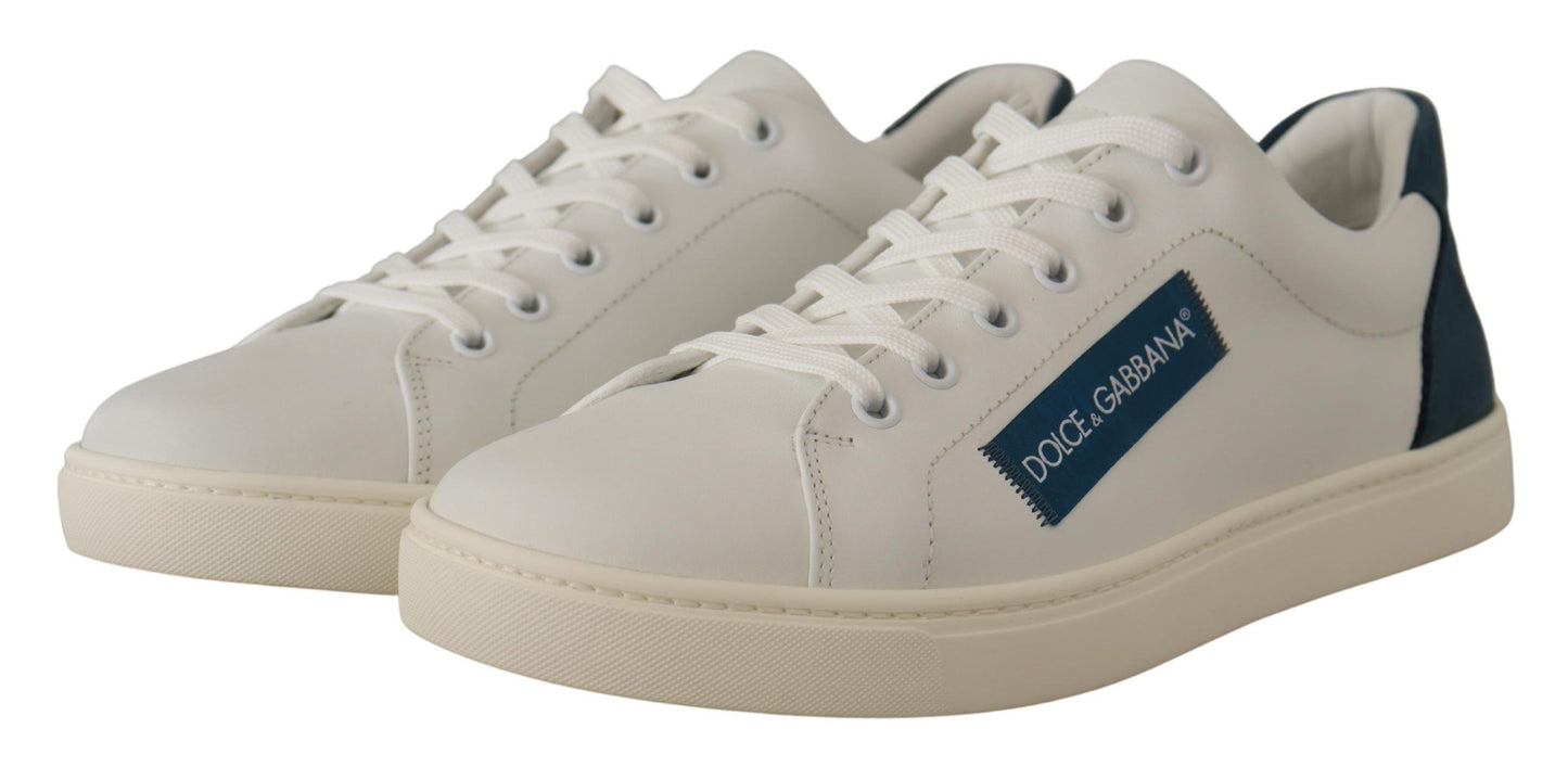 Dolce & Gabbana Chic White Leather Low-Top Sneakers Dolce & Gabbana