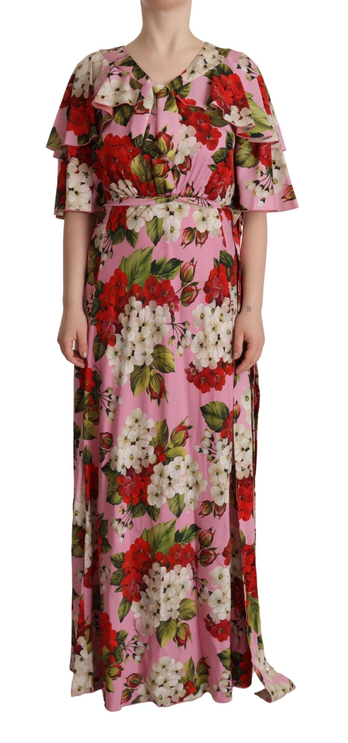 Dolce & Gabbana Enchanting Floral Silk Maxi Dress Dolce & Gabbana