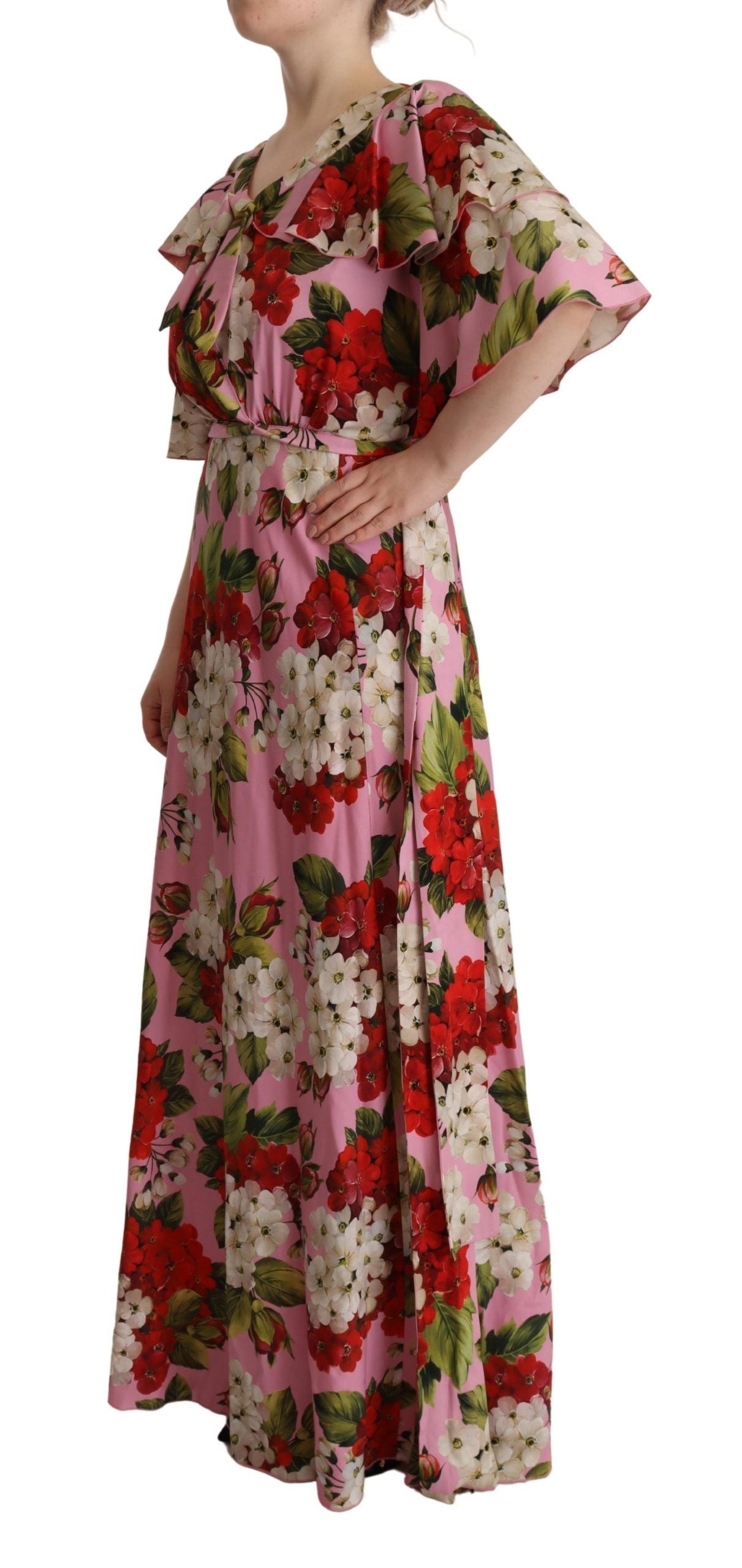 Dolce & Gabbana Enchanting Floral Silk Maxi Dress Dolce & Gabbana