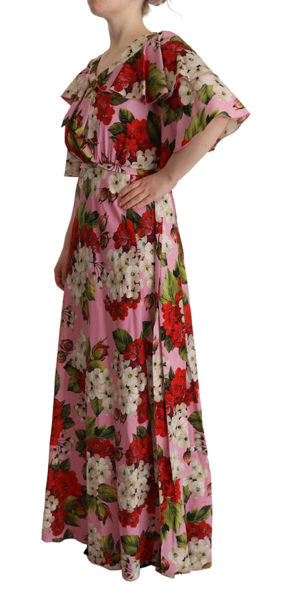 Dolce & Gabbana Enchanting Floral Silk Maxi Dress Dolce & Gabbana