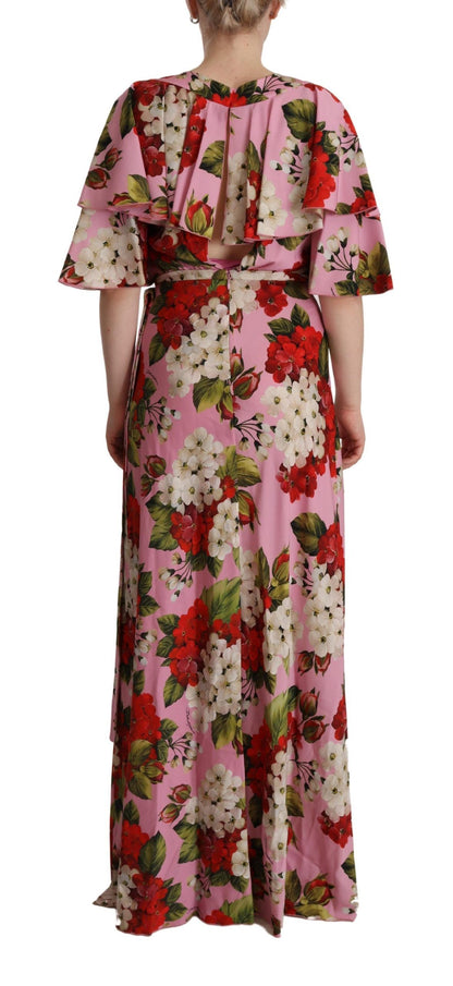 Dolce & Gabbana Enchanting Floral Silk Maxi Dress Dolce & Gabbana