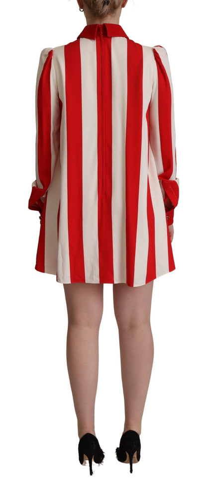 Dolce & Gabbana Elegant Striped Shirt Mini Dress Dolce & Gabbana