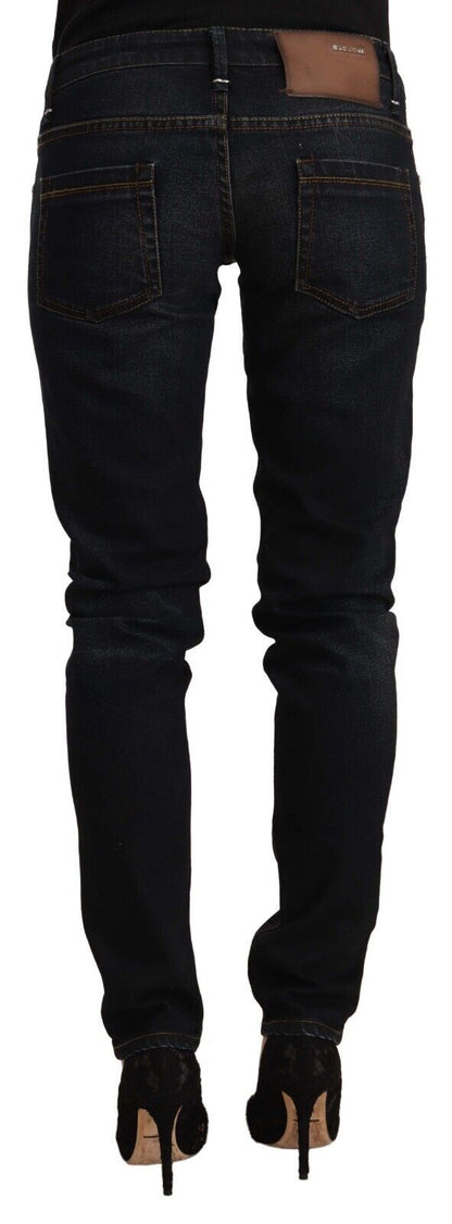 Acht Chic Black Washed Skinny Jeans for Her Acht