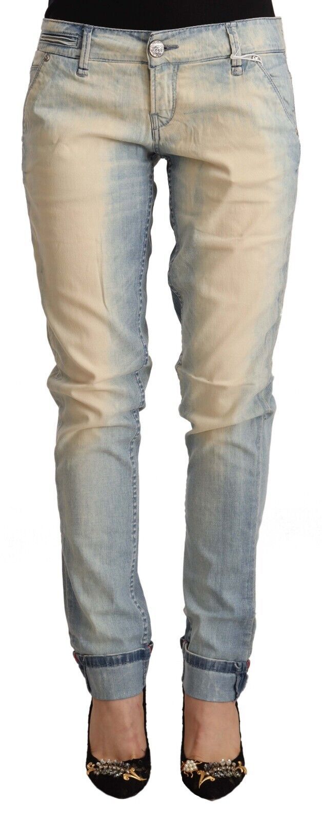 Acht Chic Light Blue Skinny Cotton Jeans Acht