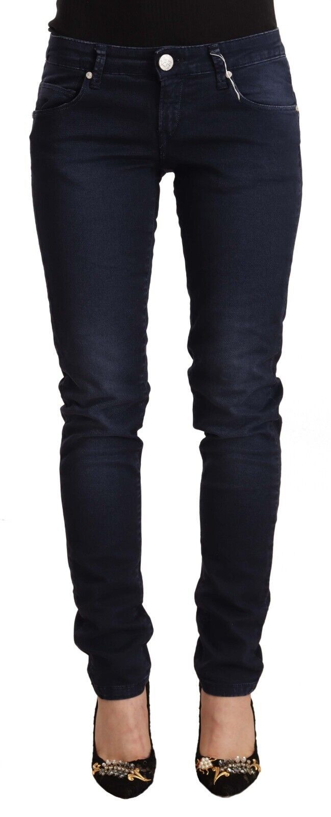 Acht Chic Low Waist Skinny Denim in Blue Acht