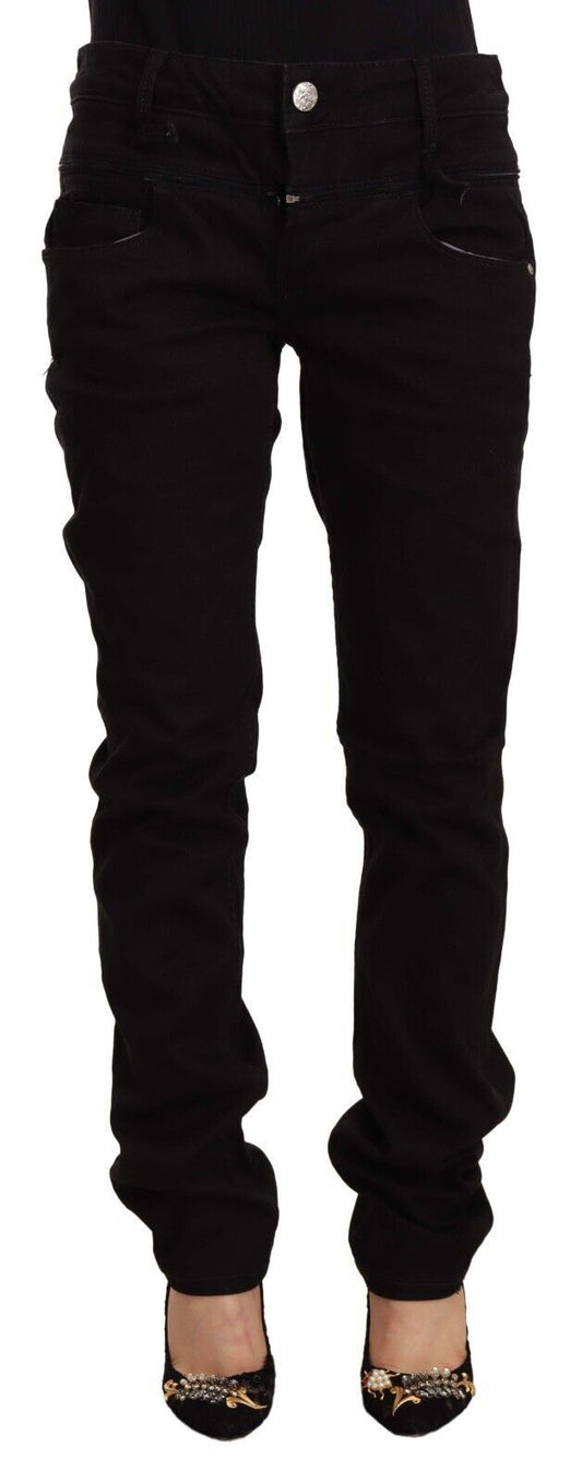 Acht Chic Black Low Waist Skinny Jeans Acht