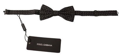 Dolce & Gabbana Elegant Silk Black Fantasy Bow Tie Dolce & Gabbana