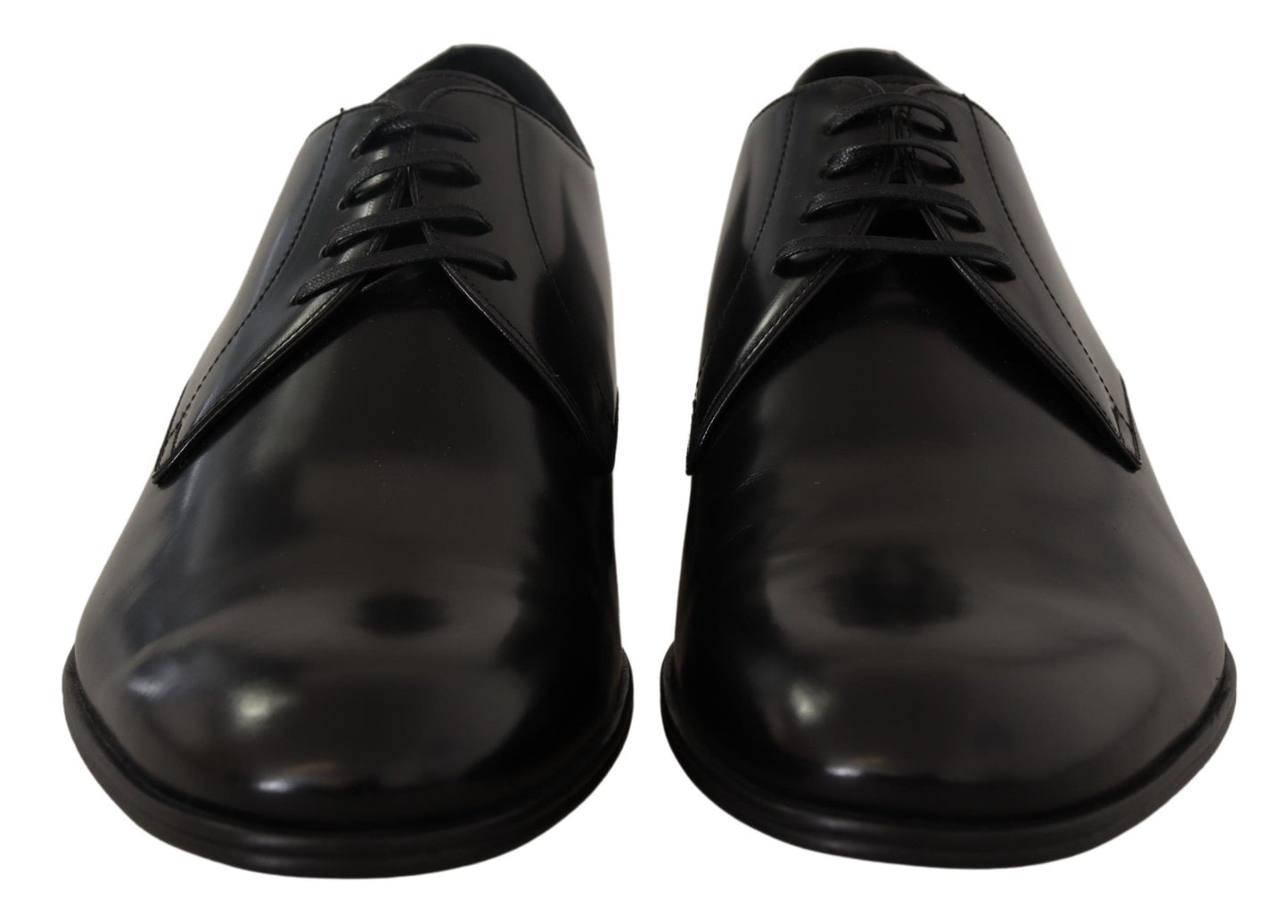 Dolce & Gabbana Elegant Black Leather Derby Shoes Dolce & Gabbana