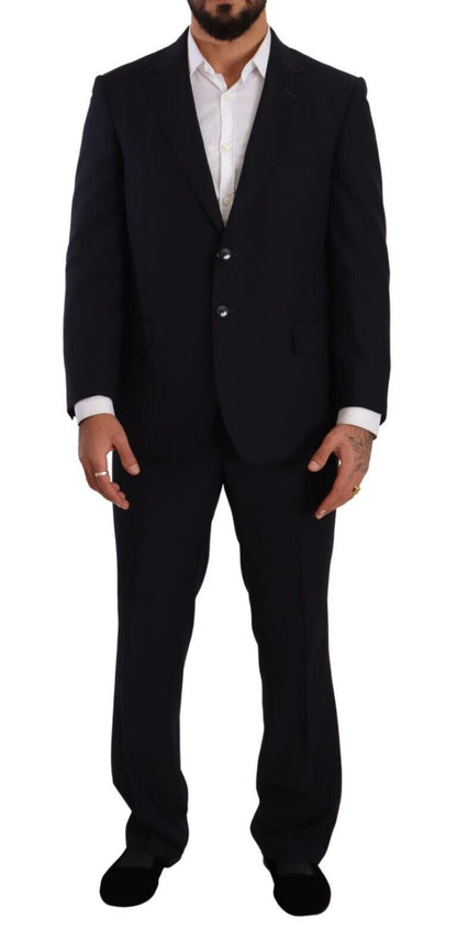 Domenico Tagliente Exquisite Blue Two-Piece Suit with Deconstructed Blazer Domenico Tagliente