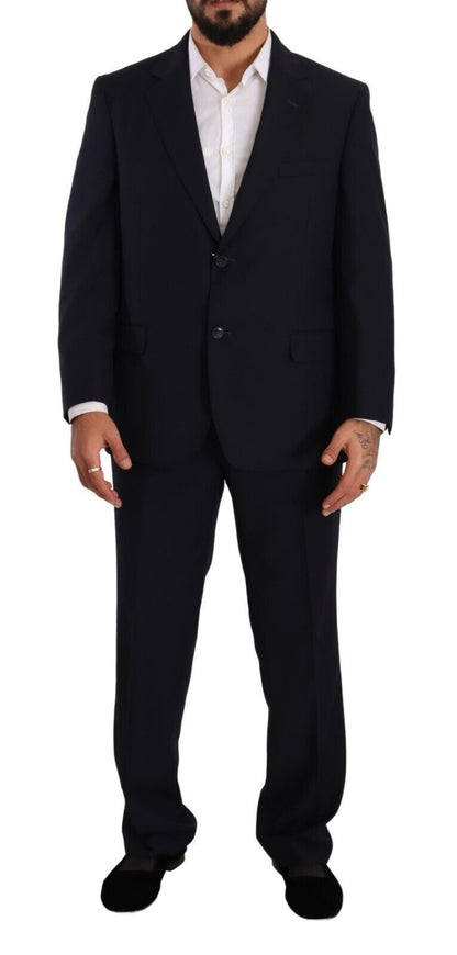 Domenico Tagliente Elegant Blue Two-Piece Deconstructed Suit Domenico Tagliente