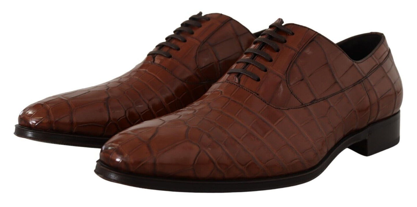 Dolce & Gabbana Elegant Exotic Crocodile Leather Formal Shoes Dolce & Gabbana