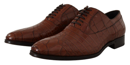 Dolce & Gabbana Elegant Exotic Crocodile Leather Formal Shoes Dolce & Gabbana