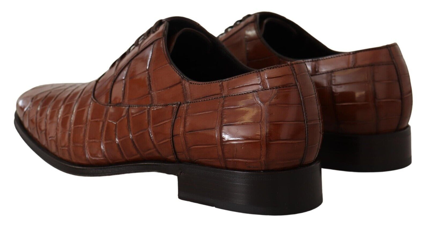 Dolce & Gabbana Elegant Exotic Crocodile Leather Formal Shoes Dolce & Gabbana