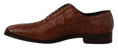 Dolce & Gabbana Elegant Exotic Crocodile Leather Formal Shoes Dolce & Gabbana