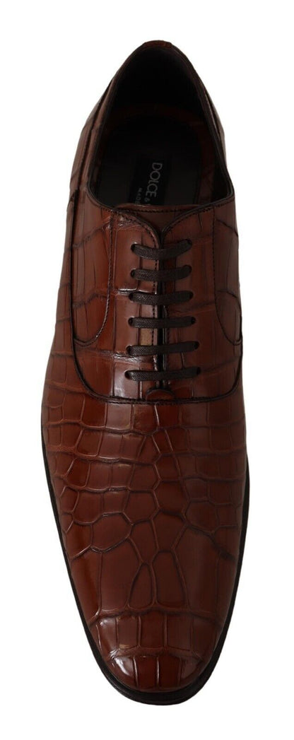 Dolce & Gabbana Elegant Exotic Crocodile Leather Formal Shoes Dolce & Gabbana