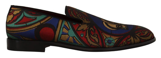 Dolce & Gabbana Multicolor Jacquard Slide-On Loafer Slippers Dolce & Gabbana