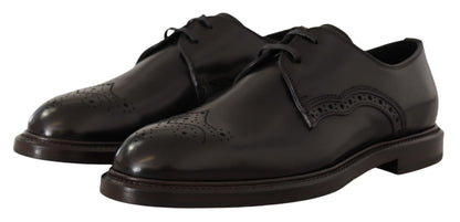 Dolce & Gabbana Elegant Black Derby Dress Shoes Dolce & Gabbana