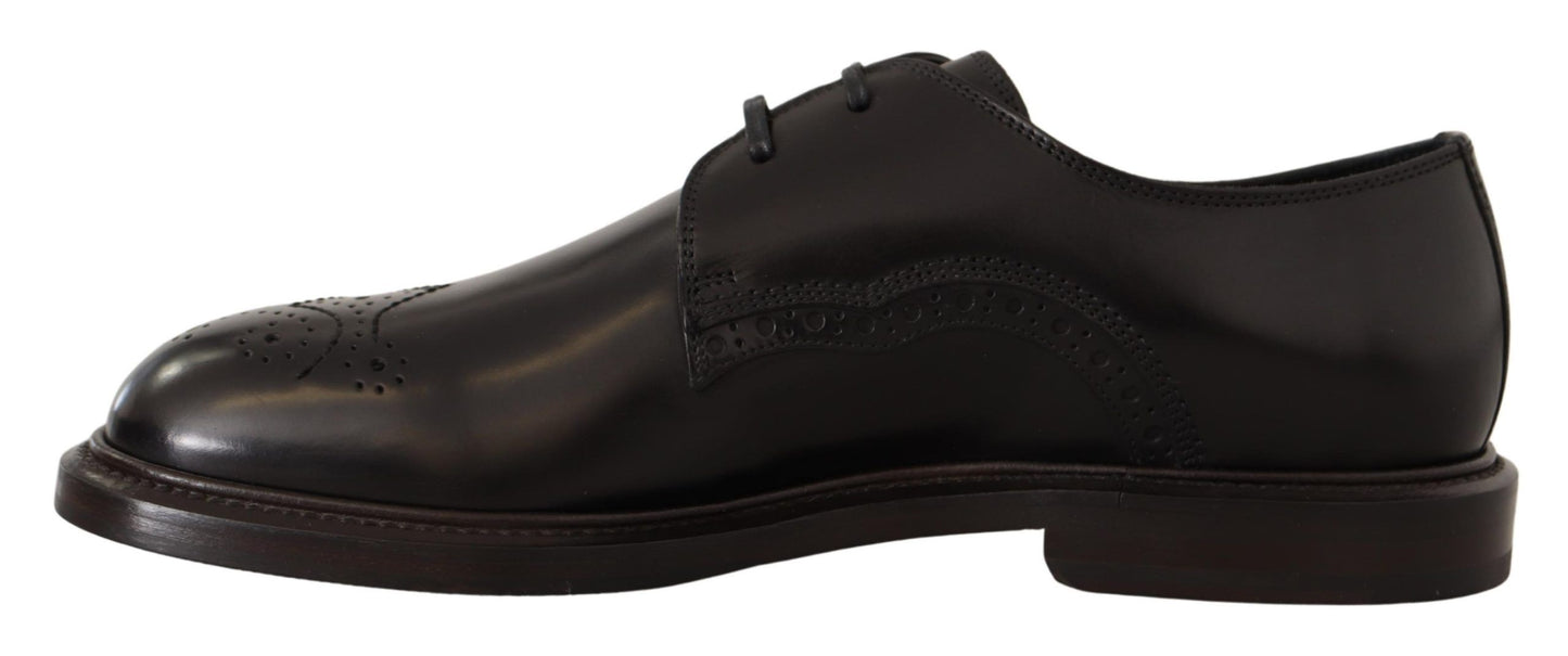 Dolce & Gabbana Elegant Black Derby Dress Shoes Dolce & Gabbana