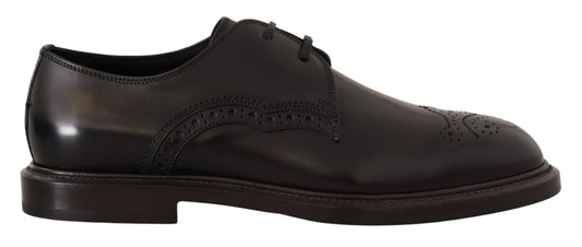 Dolce & Gabbana Elegant Black Derby Dress Shoes Dolce & Gabbana