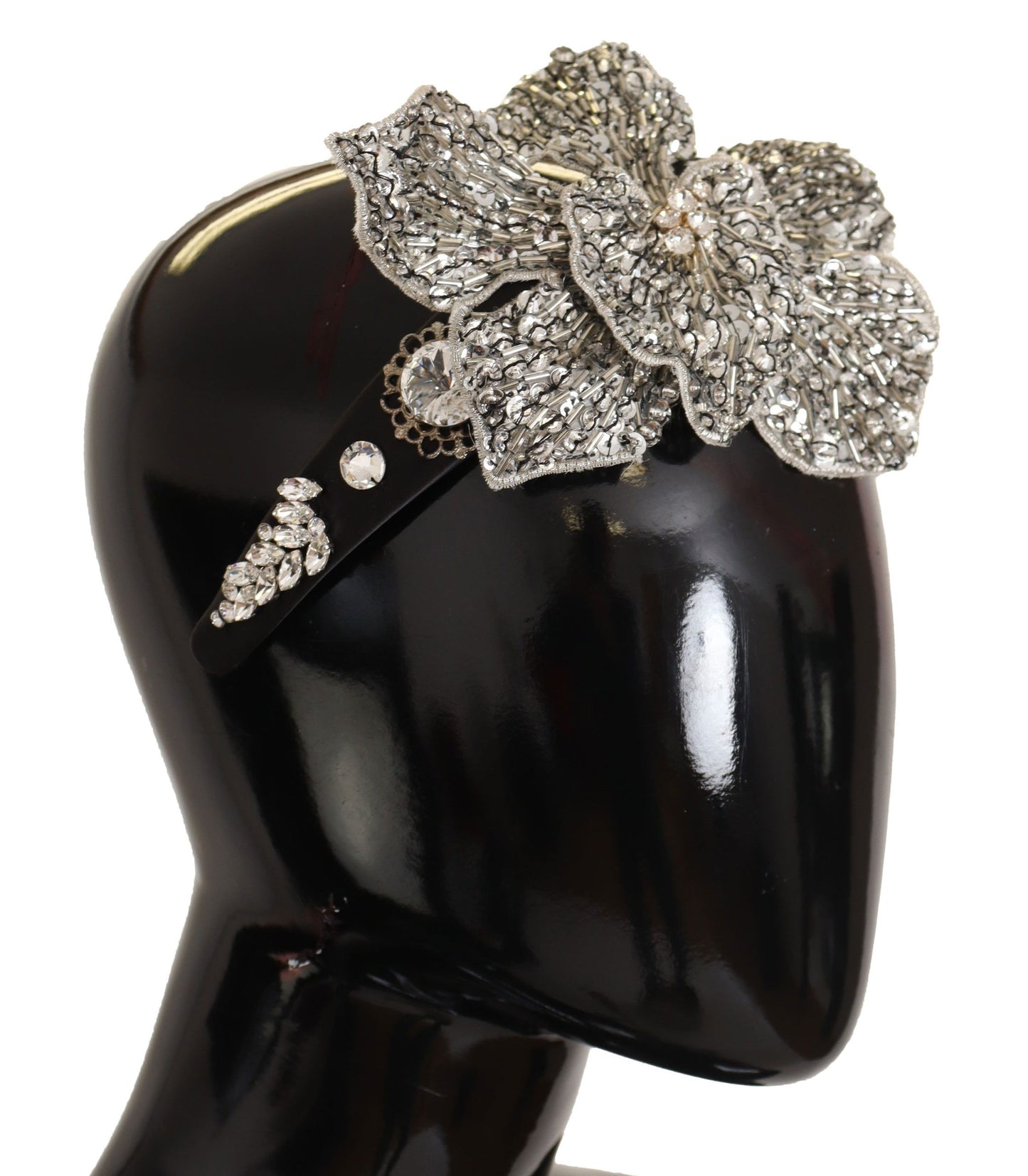 Dolce & Gabbana Elegant Crystal Diadem Headband - Chic Black Dolce & Gabbana