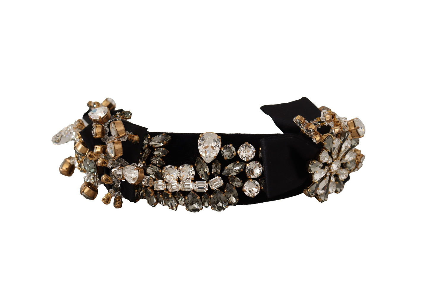 Dolce & Gabbana Embroidered Silk Crystal Tiara Dolce & Gabbana