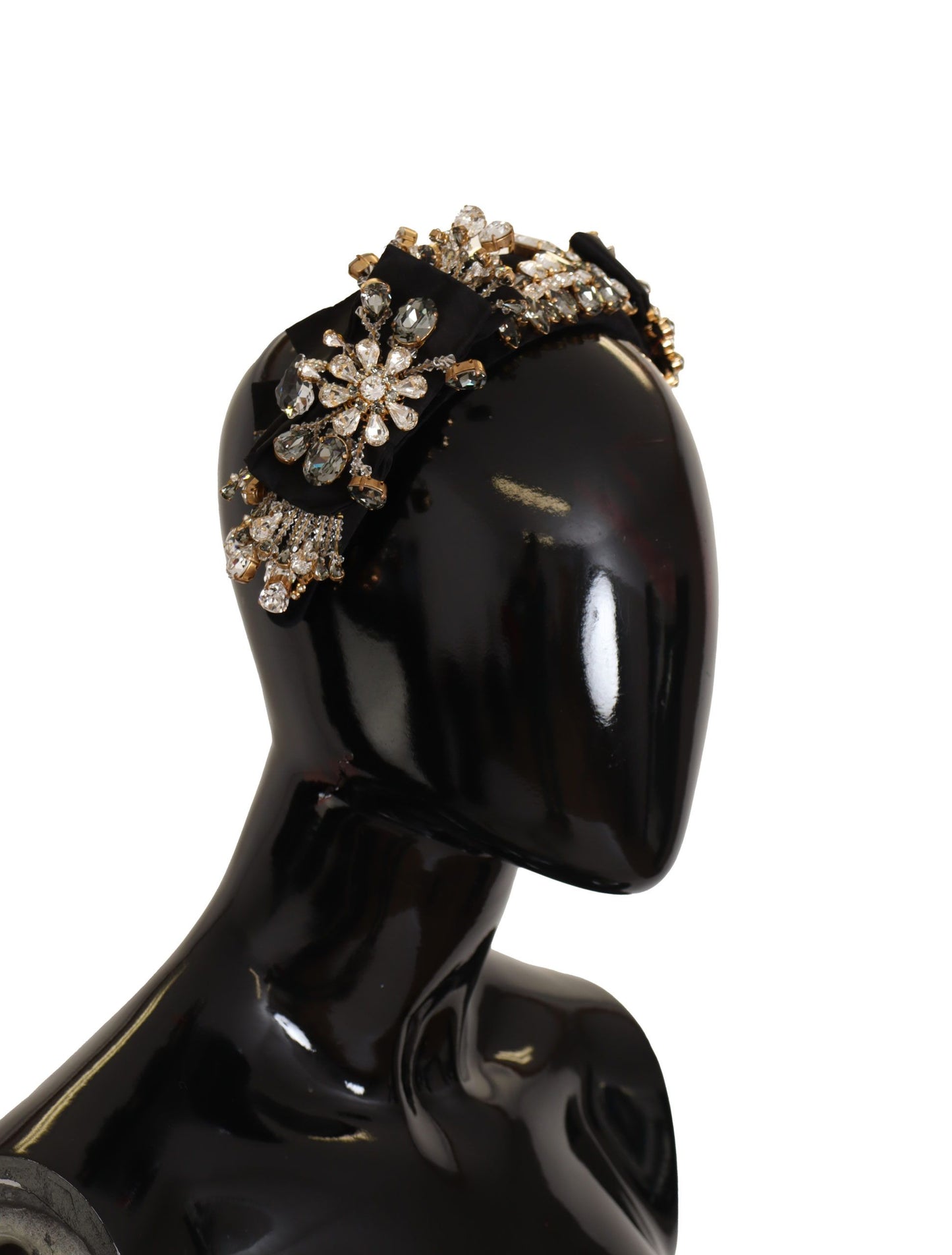 Dolce & Gabbana Embroidered Silk Crystal Tiara Dolce & Gabbana