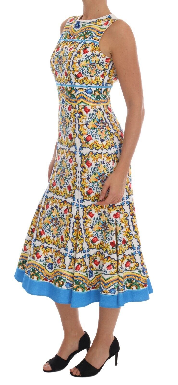 Dolce & Gabbana Majolica Print Midi Sheath Dress Dolce & Gabbana