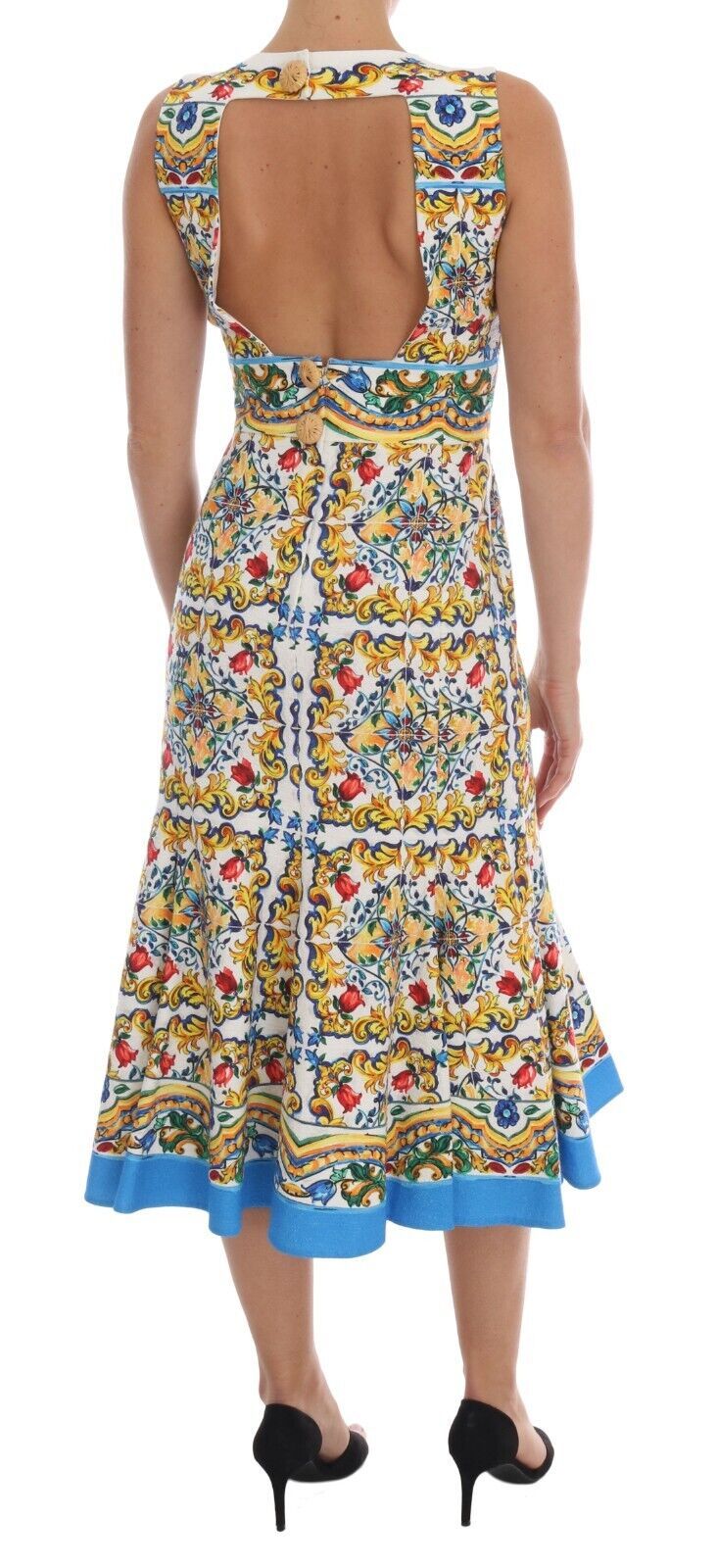 Dolce & Gabbana Majolica Print Midi Sheath Dress Dolce & Gabbana