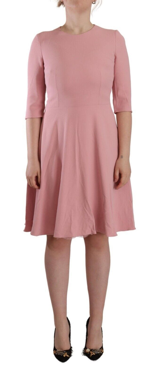 Dolce & Gabbana Elegant Pink A-Line Knee Length Dress Dolce & Gabbana