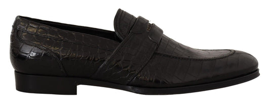 Dolce & Gabbana Elegant Crocodile Leather Moccasin Shoes Dolce & Gabbana