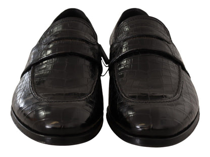 Dolce & Gabbana Elegant Crocodile Leather Moccasin Shoes Dolce & Gabbana