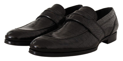 Dolce & Gabbana Elegant Crocodile Leather Moccasin Shoes Dolce & Gabbana