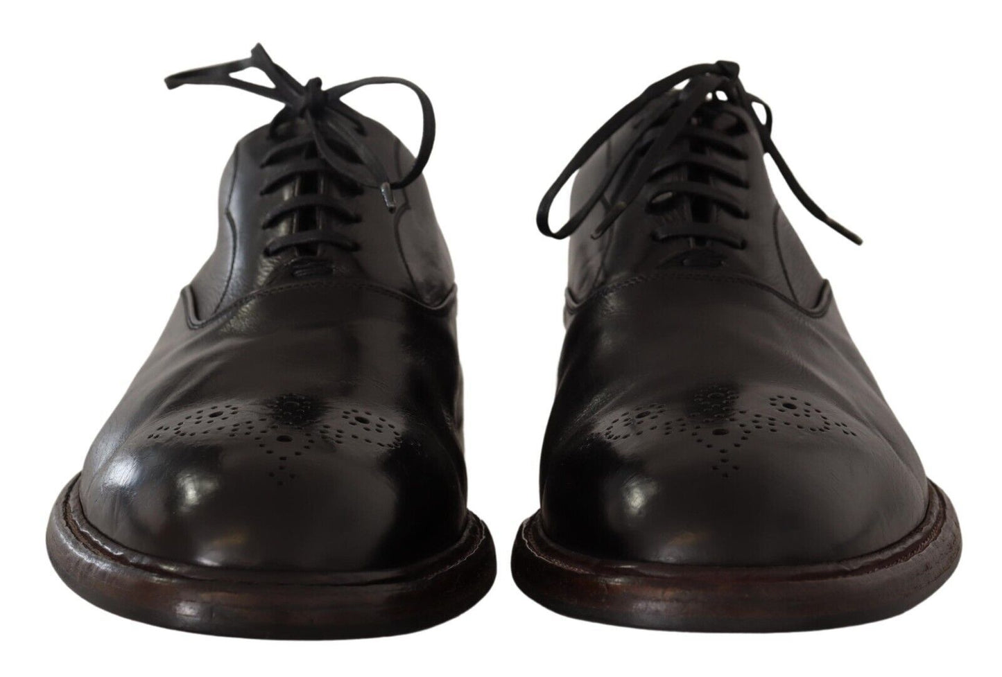 Dolce & Gabbana Elegant Black Leather Derby Formal Shoes Dolce & Gabbana