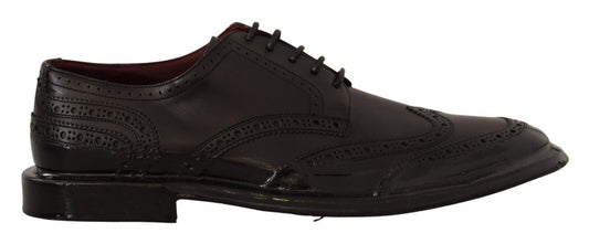 Dolce & Gabbana Elegant Calfskin Derby Oxford Wingtips Dolce & Gabbana