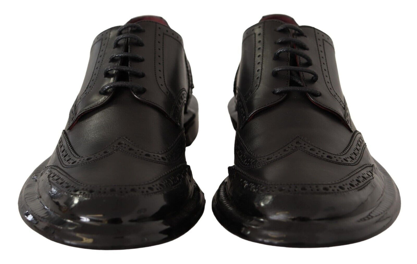 Dolce & Gabbana Elegant Calfskin Derby Oxford Wingtips Dolce & Gabbana