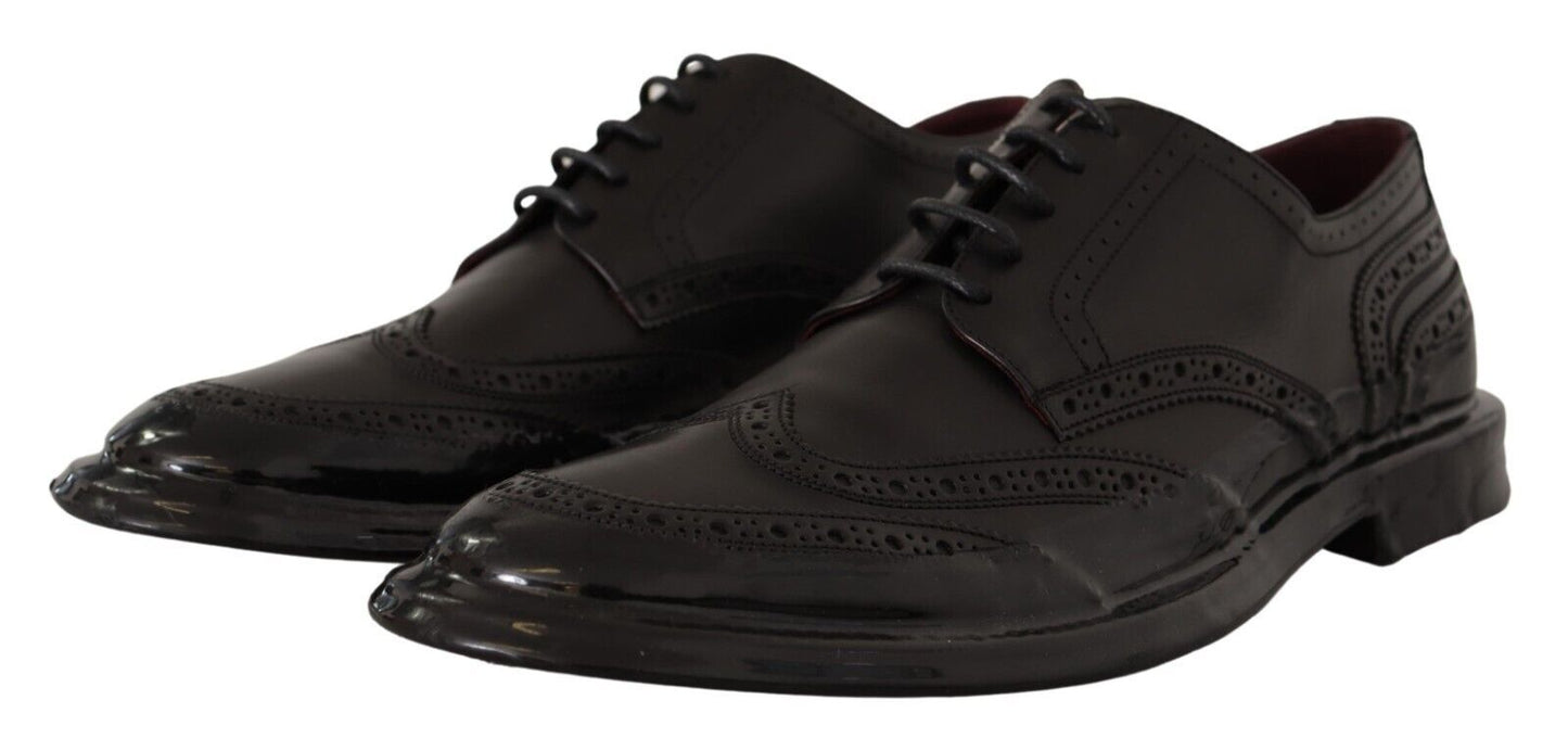 Dolce & Gabbana Elegant Calfskin Derby Oxford Wingtips Dolce & Gabbana