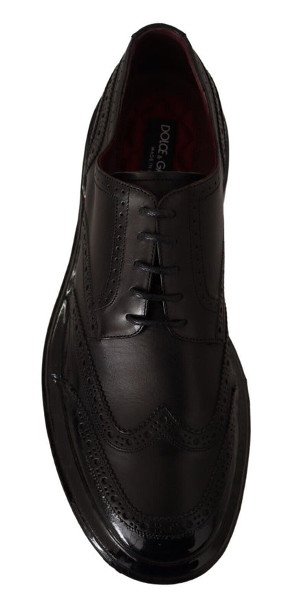 Dolce & Gabbana Elegant Calfskin Derby Oxford Wingtips Dolce & Gabbana