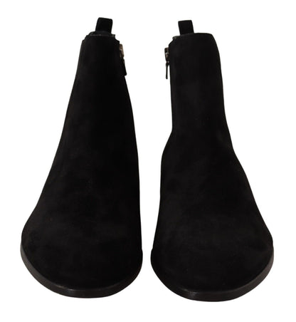 Dolce & Gabbana Elegant Suede Leather Chelsea Boots Dolce & Gabbana