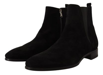 Dolce & Gabbana Elegant Suede Leather Chelsea Boots Dolce & Gabbana