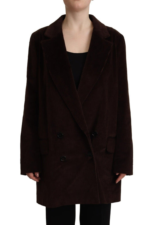 Dolce & Gabbana Elegant Burgundy Double-Breasted Trench Coat Dolce & Gabbana