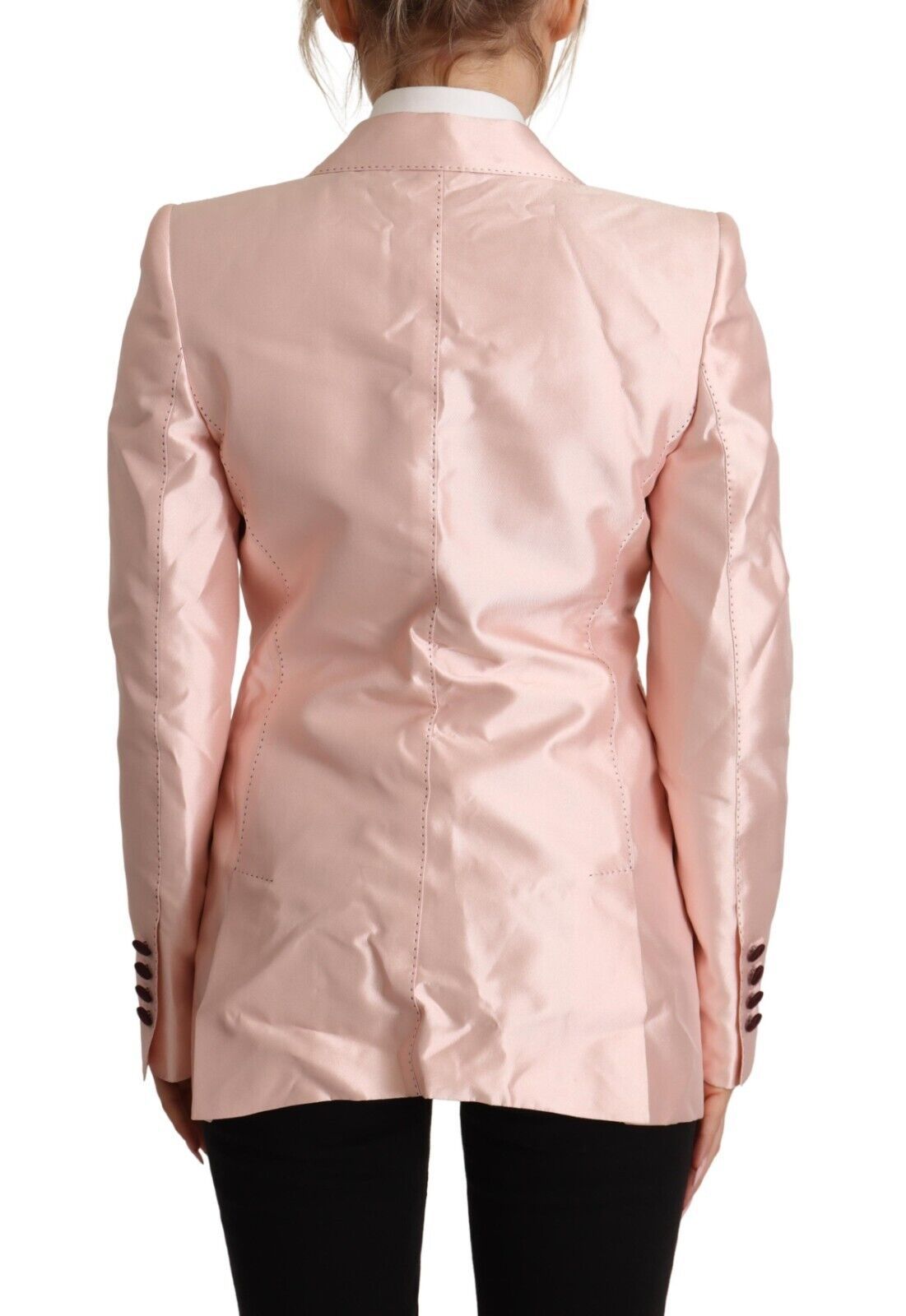 Dolce & Gabbana Elegant Pink Silk Blazer Jacket Dolce & Gabbana