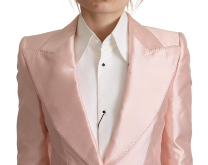 Dolce & Gabbana Elegant Pink Silk Blazer Jacket Dolce & Gabbana