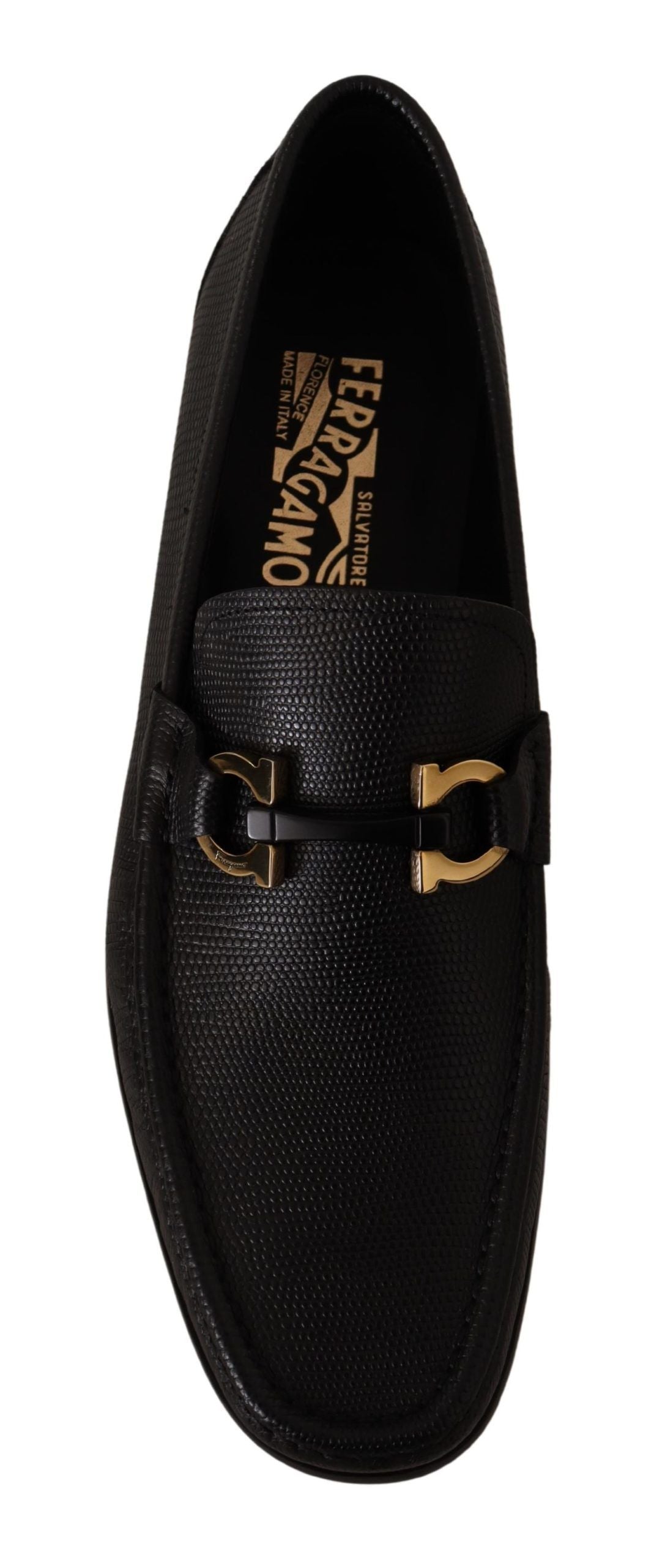 Salvatore Ferragamo Elegant Black Calf Leather Loafers Salvatore Ferragamo