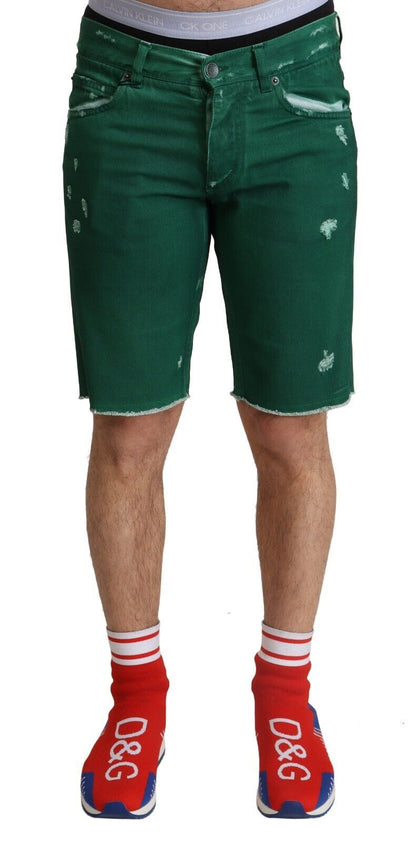 Dolce & Gabbana Chic Green Denim Bermuda Shorts Dolce & Gabbana