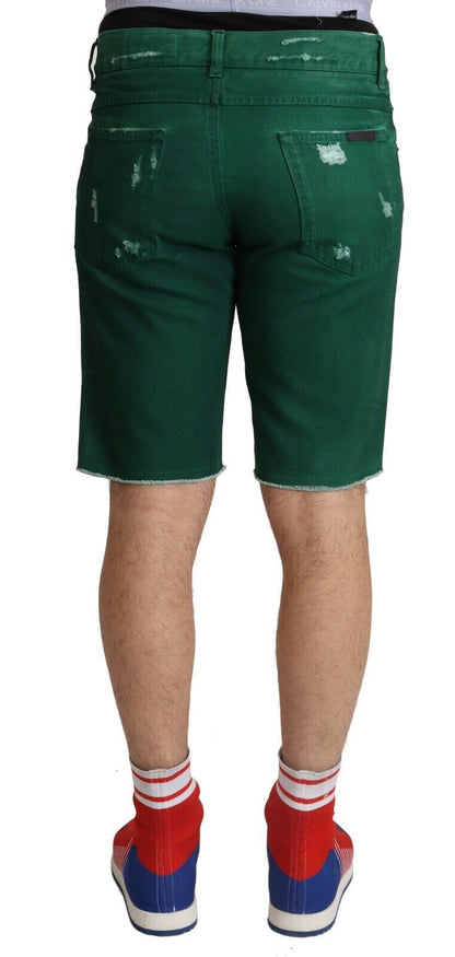 Dolce & Gabbana Chic Green Denim Bermuda Shorts Dolce & Gabbana