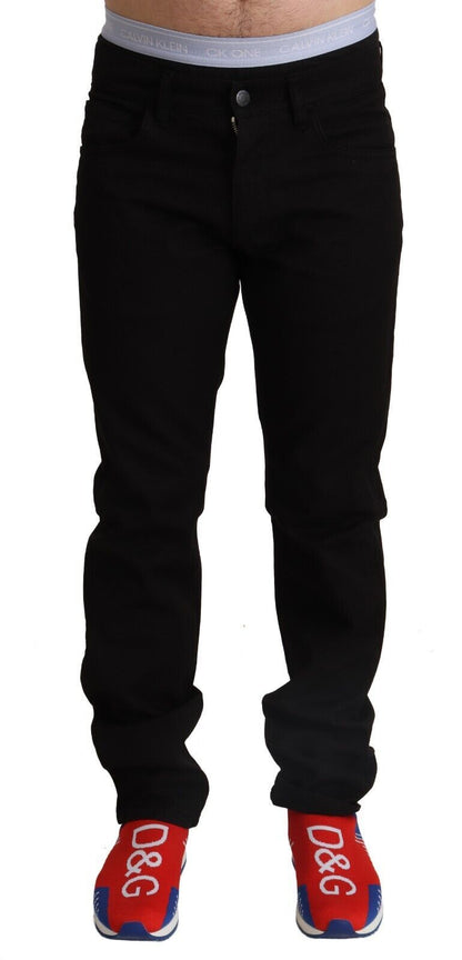 Dolce & Gabbana Elegant Skinny Black Cotton Pants Dolce & Gabbana