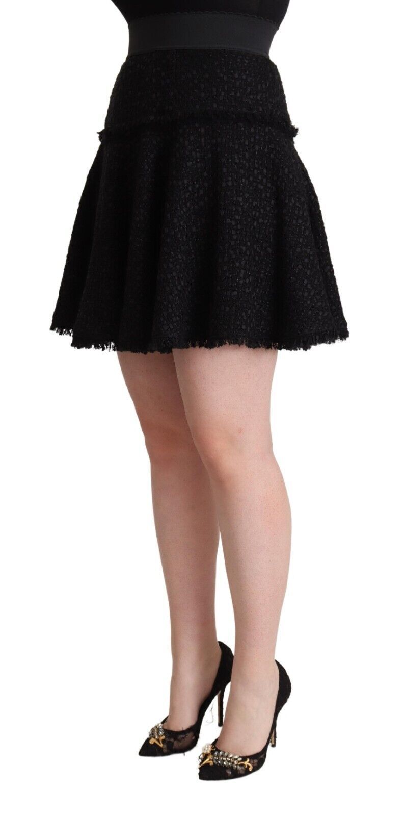 Dolce & Gabbana Elegant Knitted A-Line Mini Skirt Dolce & Gabbana