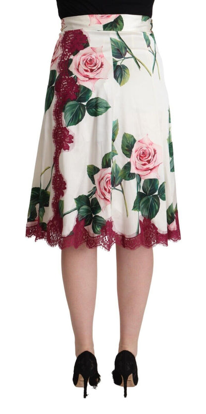 Dolce & Gabbana Elegant Floral A-Line Midi Skirt Dolce & Gabbana